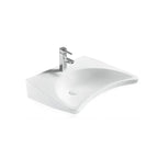 500028 - Lavabo sospeso disabili 65 cm in ceramica bianco lucido Linea Comfort Bathcore - Bianco lucido