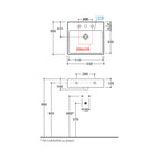 Lavabo da appoggio/sospeso Stone 55x50x13 cm Ceramica Globo â€“ Bianco lucido