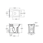 Sanitari filoparete con sedile tradizionale di Ceramica Azzurra modello Prua