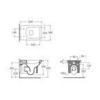 Sanitari sospesi modello Prua di Ceramica Azzurra con copriwater tradizionale
