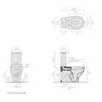 Wc Monoblocco 66x36 cm serie Eden di Ceramica Galassia con sedile avvolgente soft close