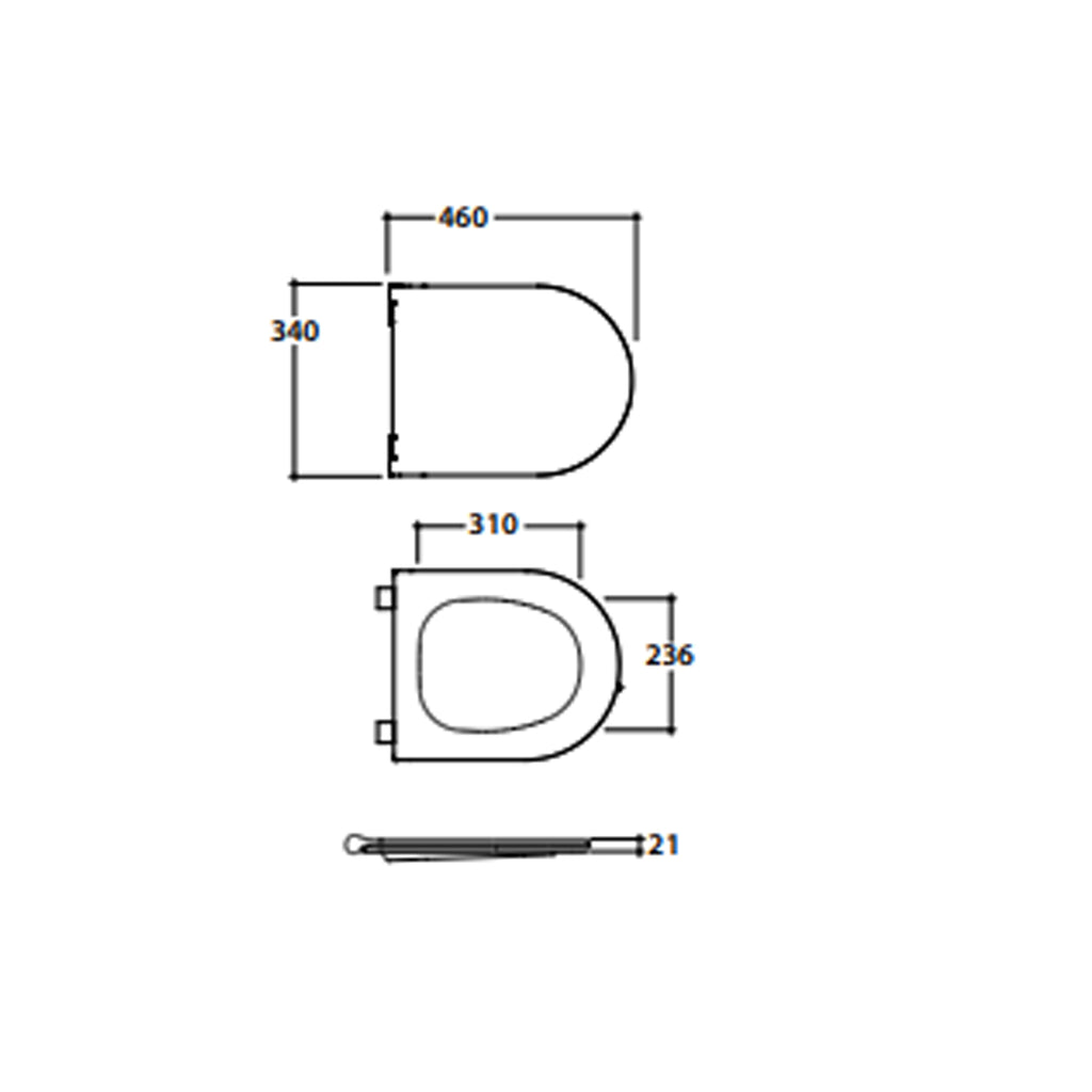 Coppia di sanitari sospesi Ceramica Globo modello Mode 53x34 cm bianco opaco con sedile SoftClose