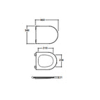 Coppia di sanitari sospesi Ceramica Globo modello Mode 53x34 cm bianco opaco con sedile SoftClose