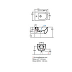 Coppia di sanitari sospesi Ceramica Globo modello Mode 53x34 cm bianco opaco con sedile SoftClose