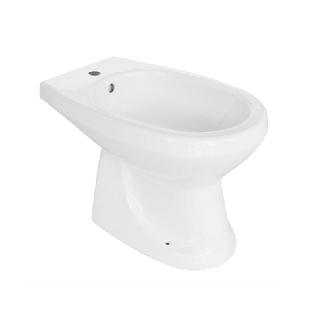 Bidet modello felce con erogazione a rubinetto in ceramica - Bianco