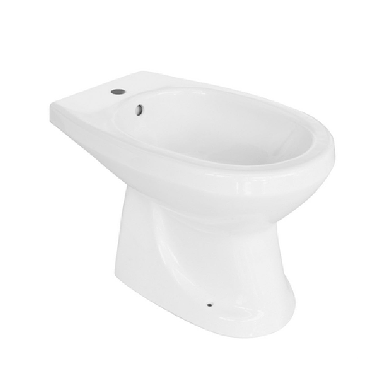 Bidet modello felce con erogazione a rubinetto in ceramica - Bianco
