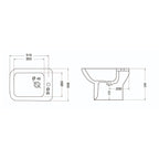 Bidet a terra modello Jasmine in ceramica 51