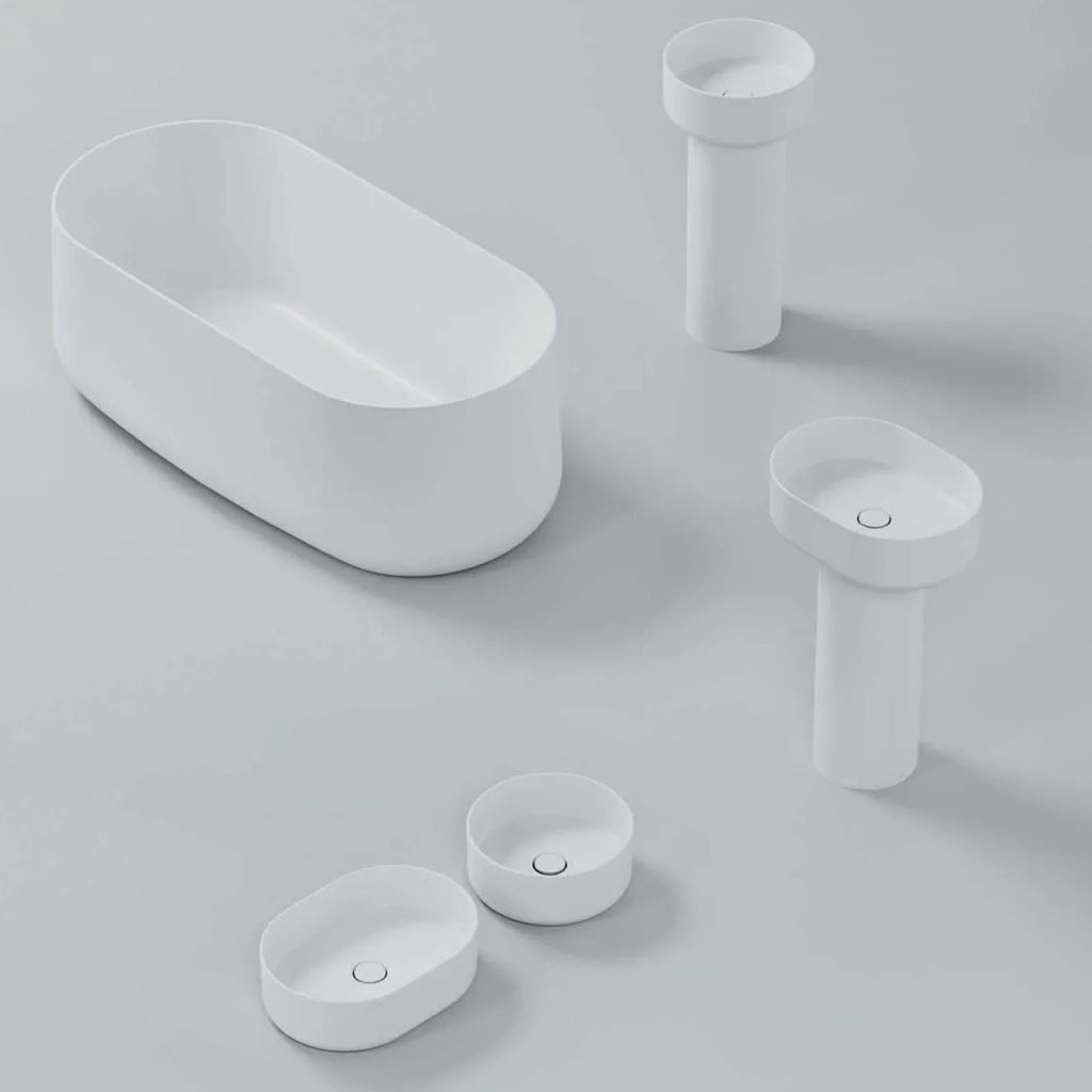 Vasca da bagno Azzurra serie Aurea 155x80x58 cm - Bianco lucido