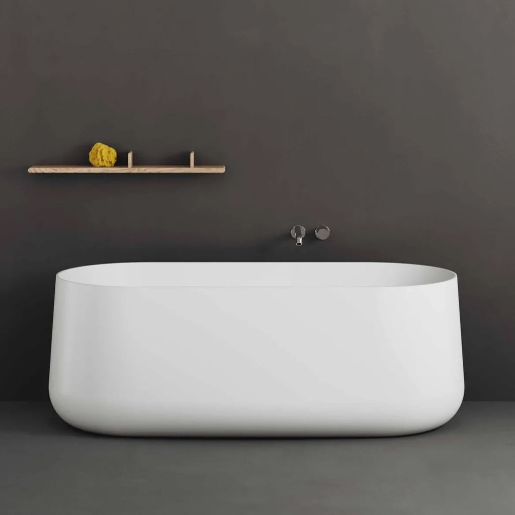 Vasca da bagno Azzurra serie Aurea 155x80x58 cm - Bianco lucido