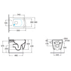 Coppia sanitari a terra Ceramica Azzurra serie Aurea 55x36x43 cm con sedile soft-close - Bianco lucido