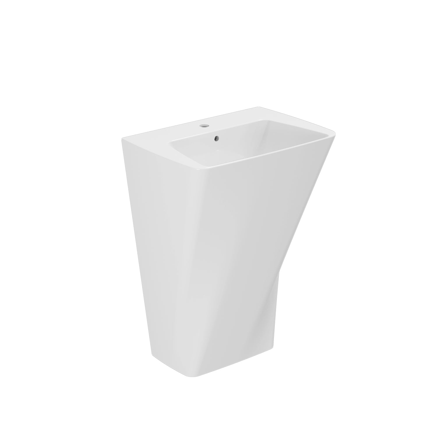 Lavabo freestanding Azzurra Ceramica serie Hera 63x43xH85 cm - Bianco lucido