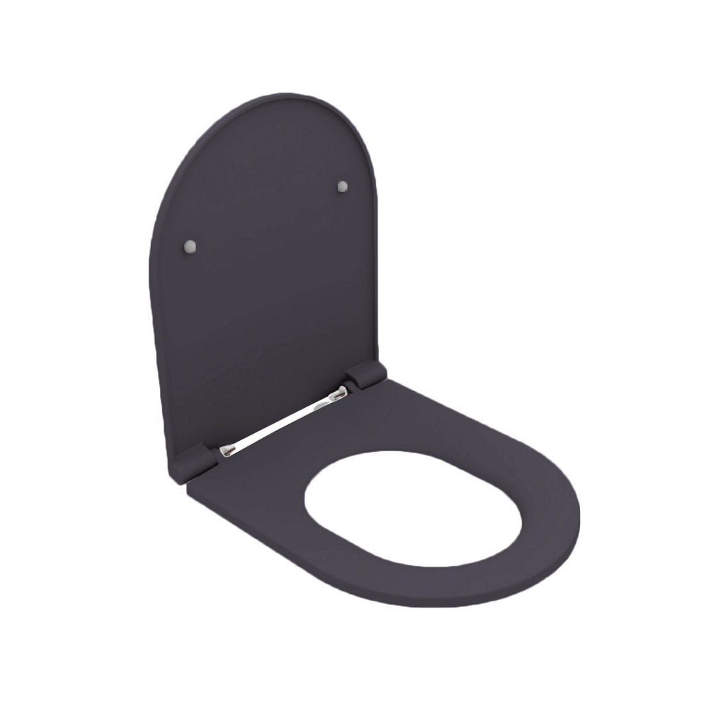 Copriwater Soft Close per vaso sospeso BathCore serie Infinity color Antracite Opaco