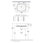 Lavabo da Appoggio 45X37 Ceramica Globo Stockholm  LA045.BI