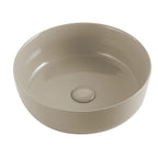 Lavabo da appoggio Slim in ceramica sabbia diametro 38