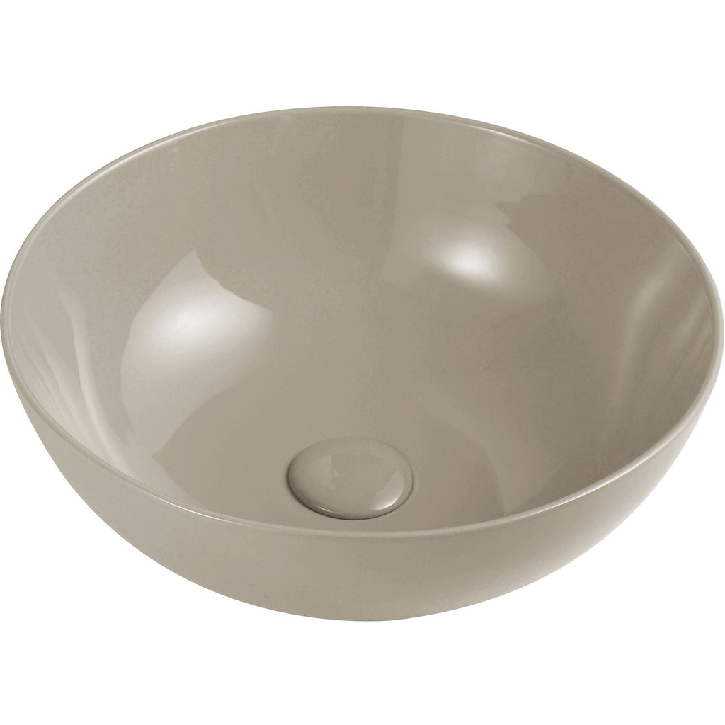 Lavabo da appoggio tondo Slim ceramica sabbia diametro 38