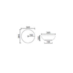 Lavabo da appoggio tondo Slim ceramica sabbia diametro 38