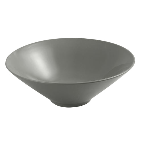 Lavabo da appoggio tondo Slim ceramica grigio cemento diametro 40