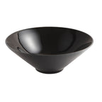 Lavabo da appoggio tondo Slim ceramica nera diametro 40