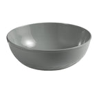 Lavabo da appoggio tondo Slim ceramica grigio cemento diametro 33 cm e altezza 14 cm