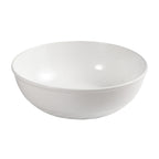 Lavabo da appoggio tondo Slim ceramica bianca diametro 33 cm e altezza 14 cm