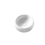 Lavabo d'appoggio tondo ceramica bianca diametro 39