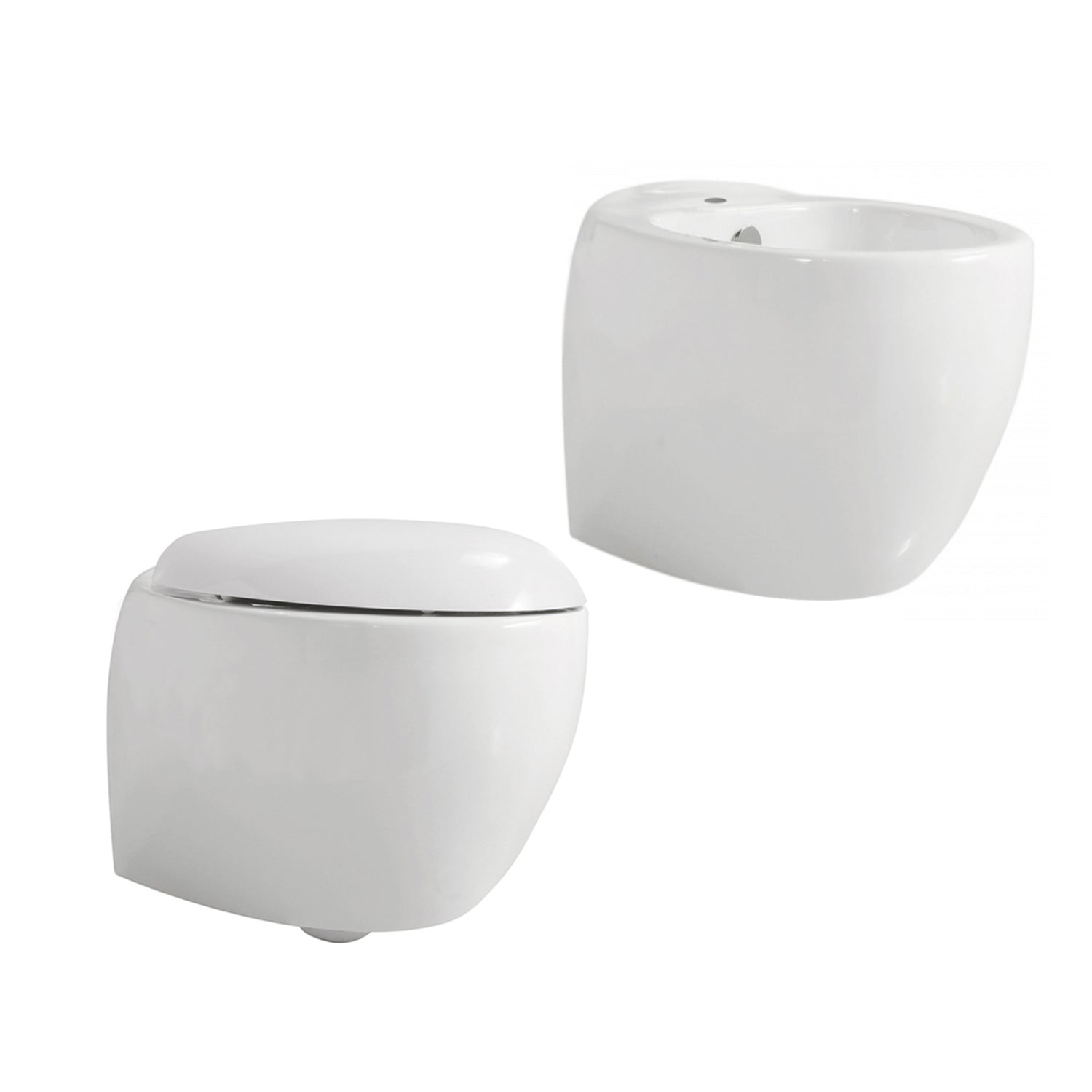 Set Sanitari Sospesi Clas+ 05 Azzurra Ceramica 56 cm â€“ WC & Bidet con Design Moderno