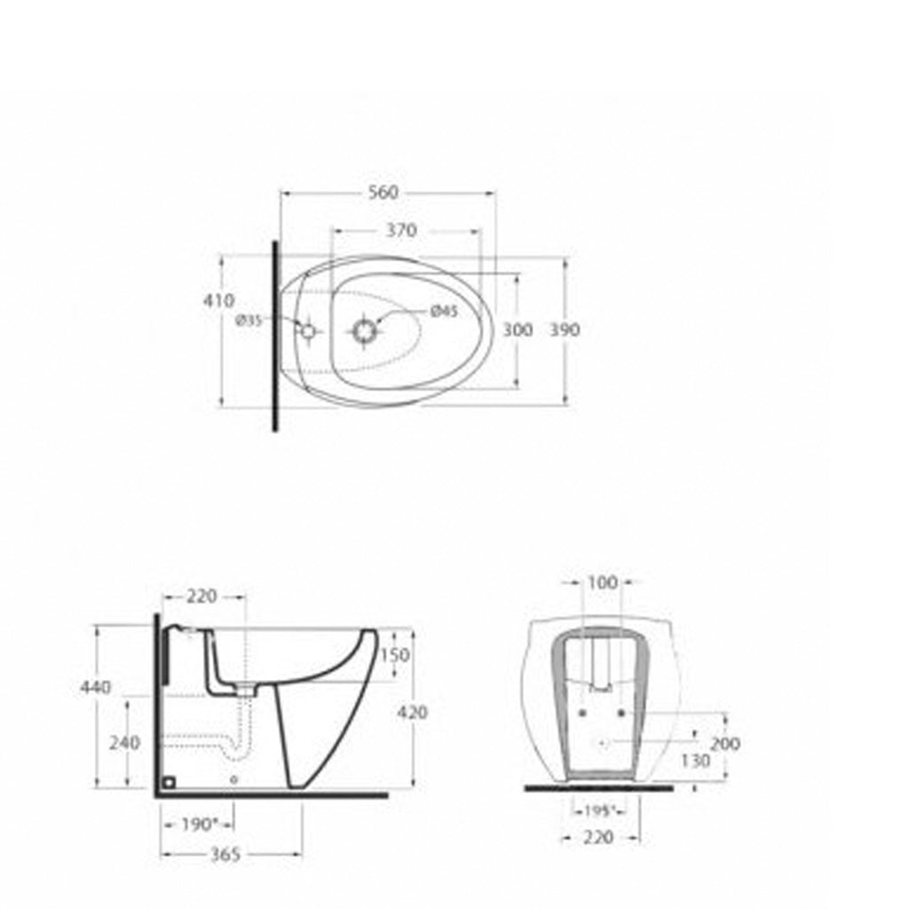 Set Sanitari Sospesi Clas+ 05 Azzurra Ceramica 56 cm â€“ WC & Bidet con Design Moderno