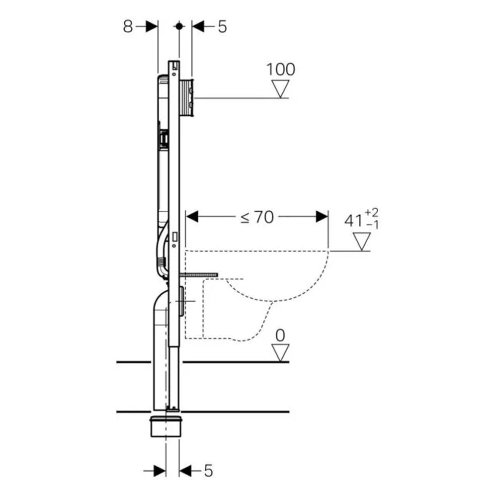 Cassetta incasso Geberit Duofix 'Sigma 8' per pareti in cartongesso e wc sospesi