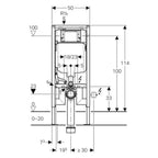 Cassetta incasso Geberit Duofix 'Sigma 8' per pareti in cartongesso e wc sospesi