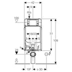 Cassetta di scarico Geberit Combifix per l'installazione semplificata di WC sospesi