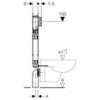 Cassetta di scarico Geberit Combifix per l'installazione semplificata di WC sospesi