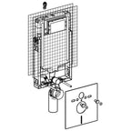 Cassetta di scarico Geberit Combifix per l'installazione semplificata di WC sospesi