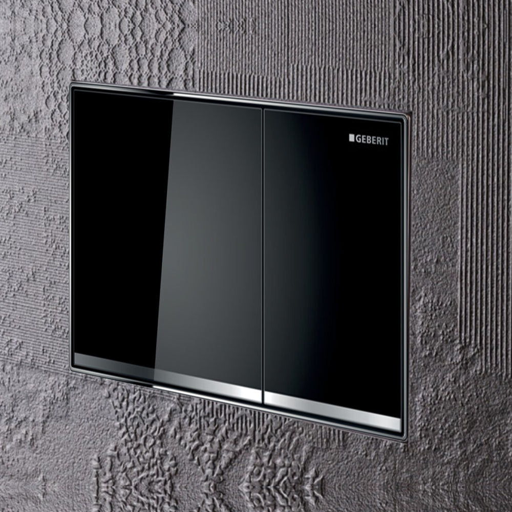 Piastra di azionamento Geberit Sigma 60 Filo parete Vetro Nero
