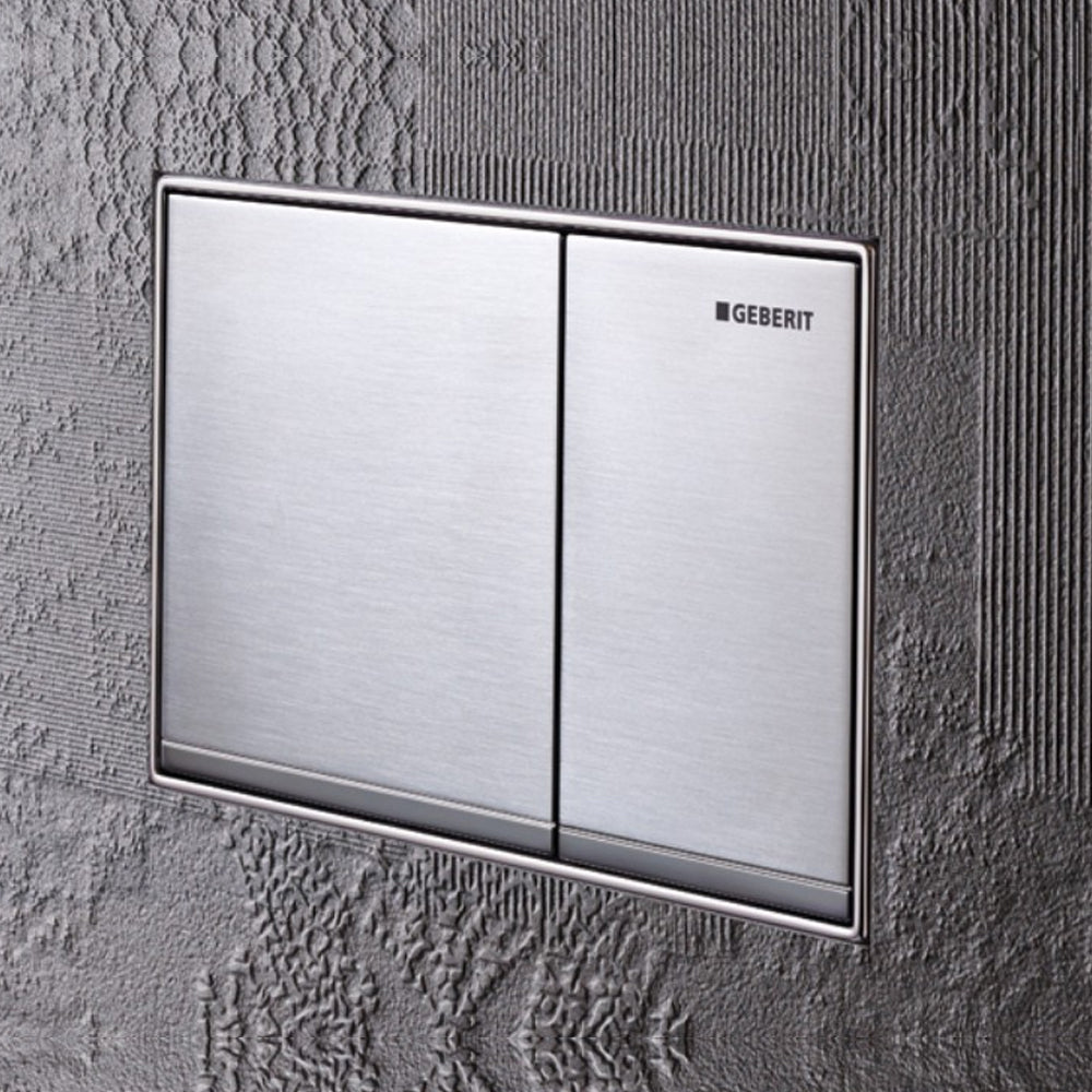 Piastra di azionamento Geberit Sigma 60 Filo parete Vetro Cromo spazzolato
