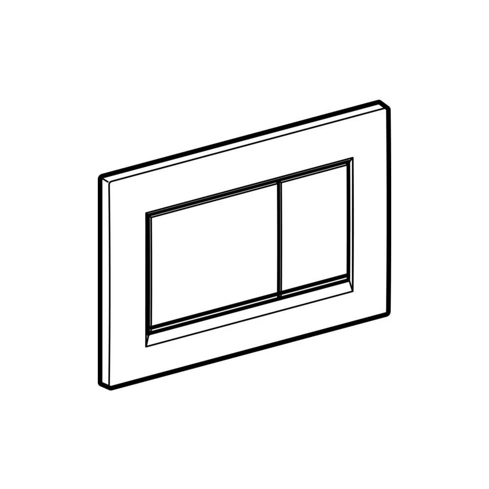 Piastra di azionamento Geberit Sigma 30 Bianca-Cromo-Bianca