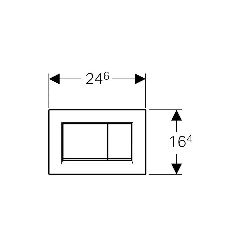 Piastra di azionamento Geberit Sigma 30 Cromo-Satinata-Cromo