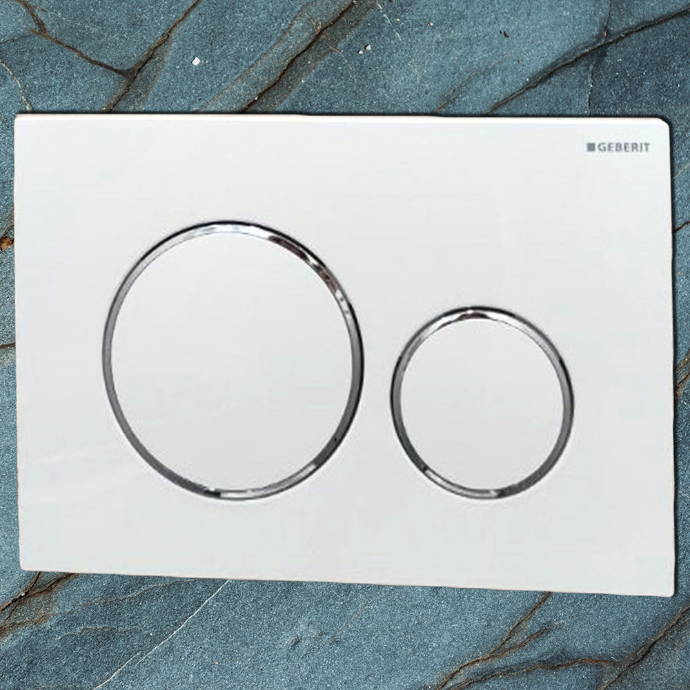 Piastra di azionamento Geberit Sigma 20 Bianca-Cromata-Bianca