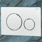 Piastra di azionamento Geberit Sigma 20 Bianca-Cromata-Bianca