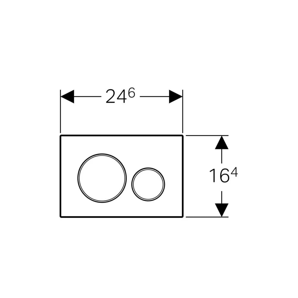 Piastra di azionamento Geberit Sigma 20 Acciaio Inox