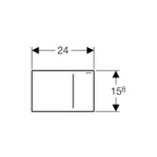 Piastra di azionamento Geberit Sigma 70 Vetro Bianco