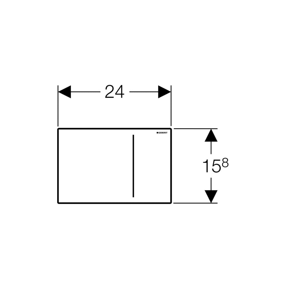 Piastra di azionamento Geberit Sigma 70 Vetro Nero