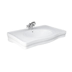 Lavabo consolle RAK serie Washington con troppo pieno e foro rubinetto L 84 cm - Bianco