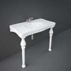 Lavabo consolle RAK serie Washington con troppo pieno e foro rubinetto L 108 cm - Bianco