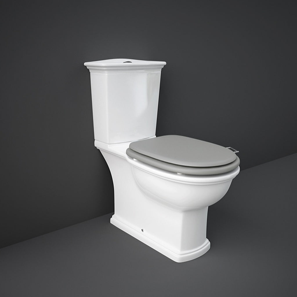 Vaso Monoblocco in porcellana con scarico a terra RAK serie Washington - Bianco