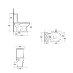 Vaso Monoblocco in porcellana con scarico a terra RAK serie Washington - Bianco