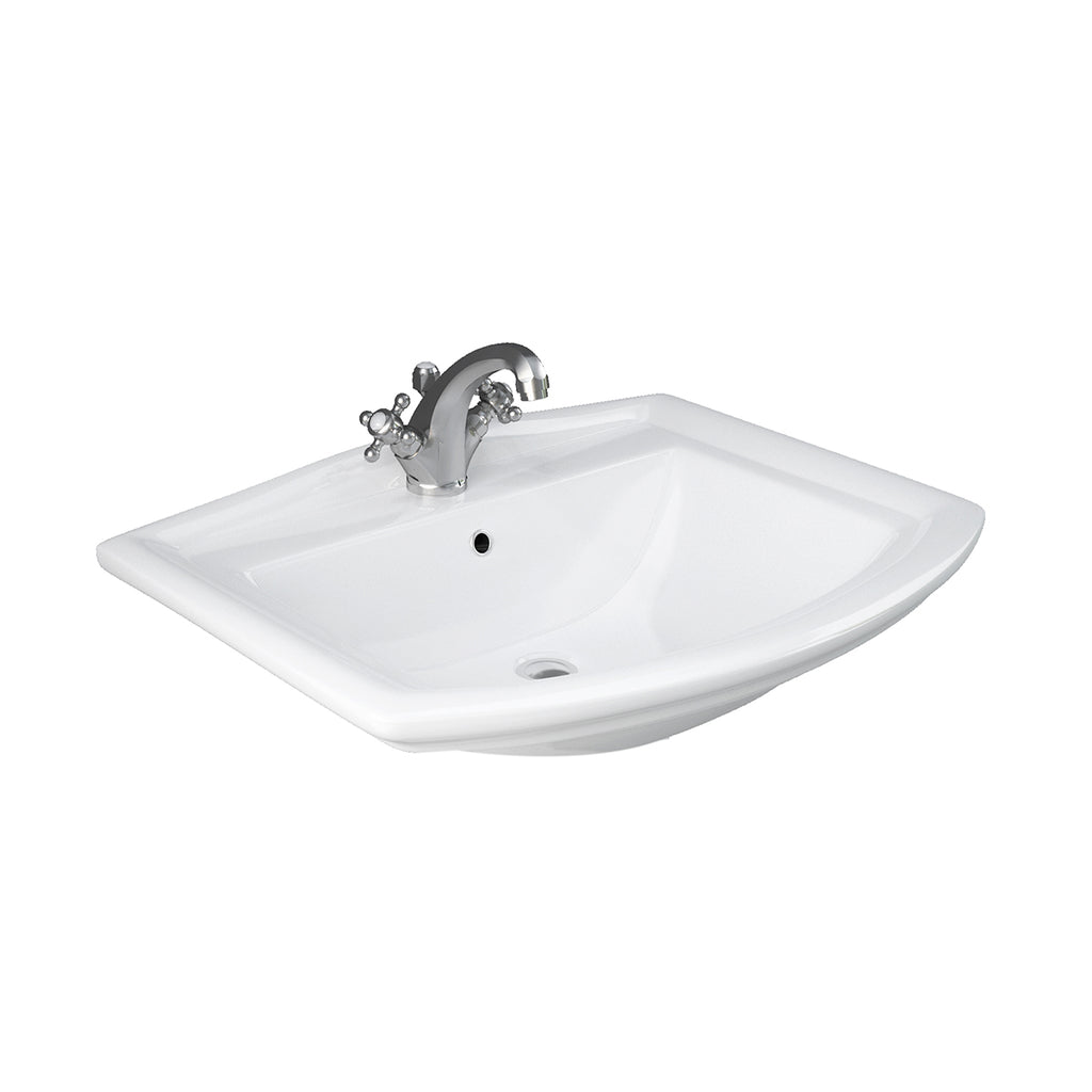 Lavabo RAK serie Washington con troppo pieno L. 65 cm - Bianco