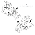 Vasca Bagno rettangolare Diamond in acrilico e Abs cm 150x70