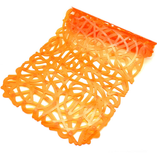 Tappeto antiscivolo per doccia o vasca in PVC Arancione cm 72x36