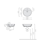 Lavabo da appoggio in ceramica serie M2/Eden di Ceramica Galassia -  Bianco lucido diam. 48xh14cm