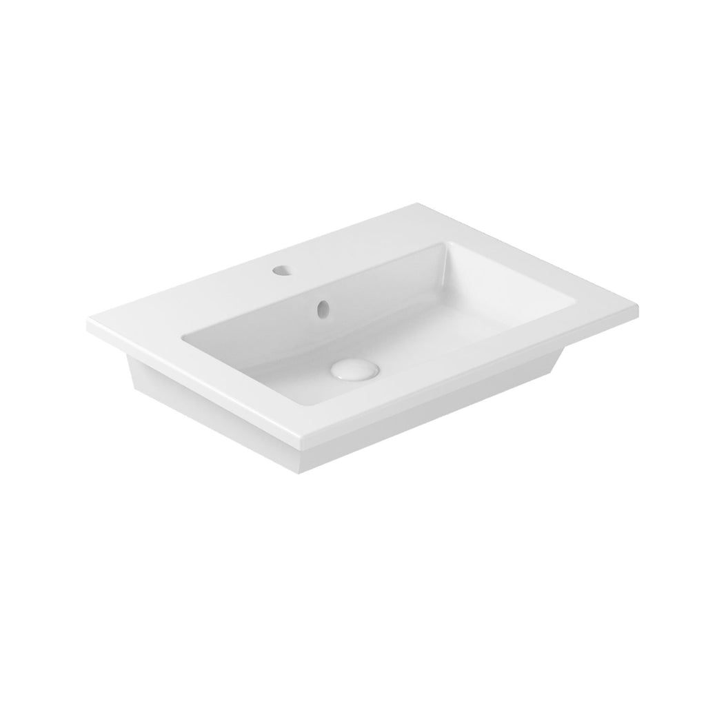 Lavabo ad incasso/sospeso serie Eden di Ceramica Galassia - Bianco lucido 61x46cm